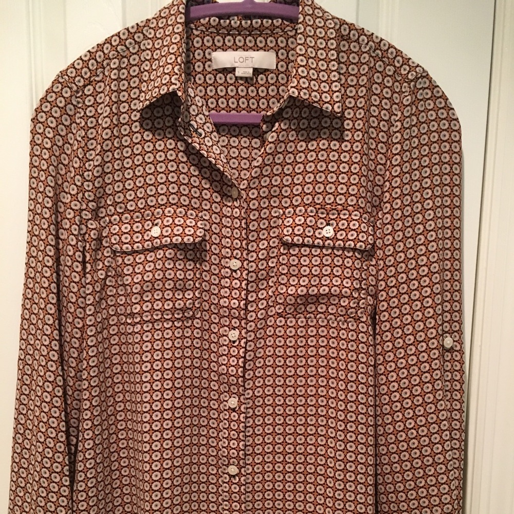Printed camp shirt